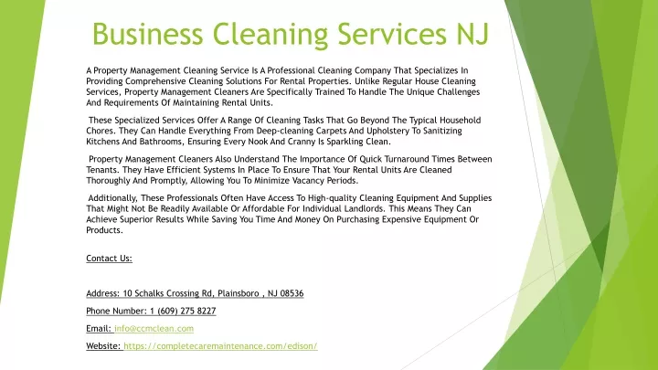 business cleaning services nj