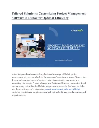 tailored solutions customizing project management