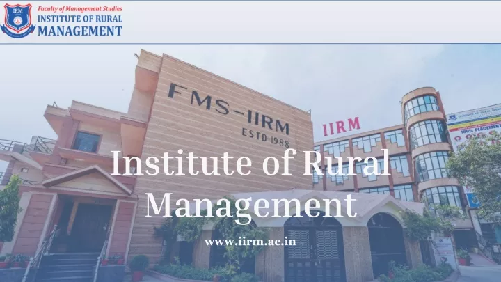 institute of rural management