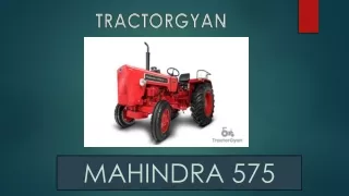 Mahindra 575 Price in India - Tractorgyan