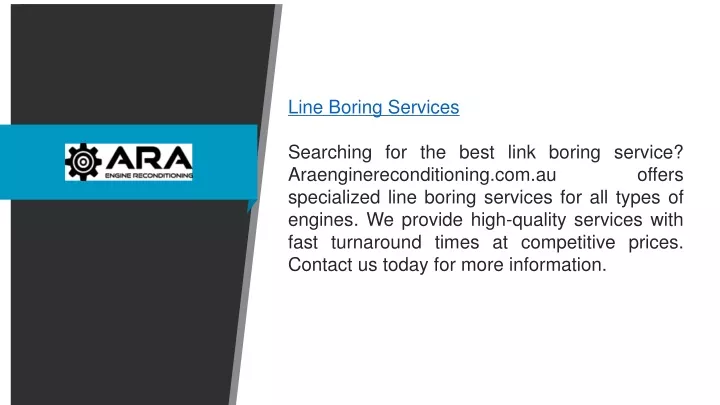 line boring services searching for the best link