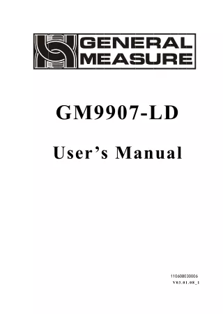 Weighing Controller GM9907 Series