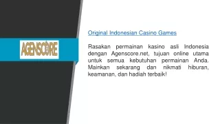 Permainan Casino Asli Indonesia.