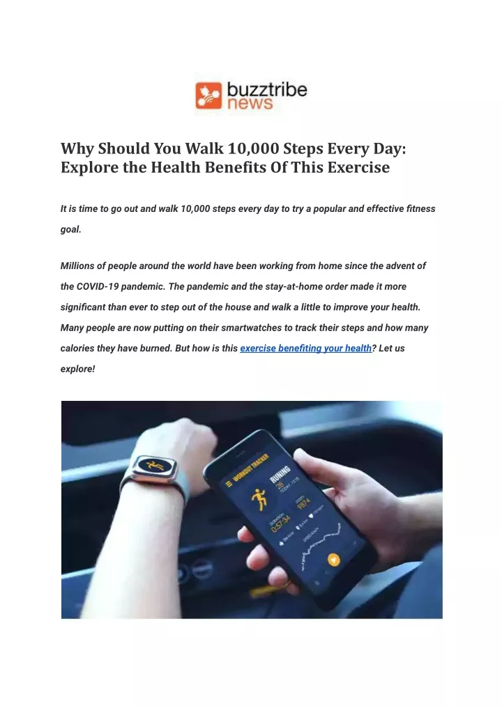 why should you walk 10 000 steps every