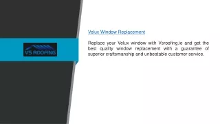 Velux Window Replacement | Vsroofing.ie