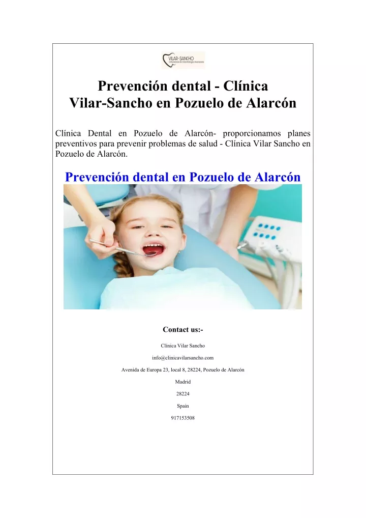 prevenci n dental cl nica vilar sancho en pozuelo