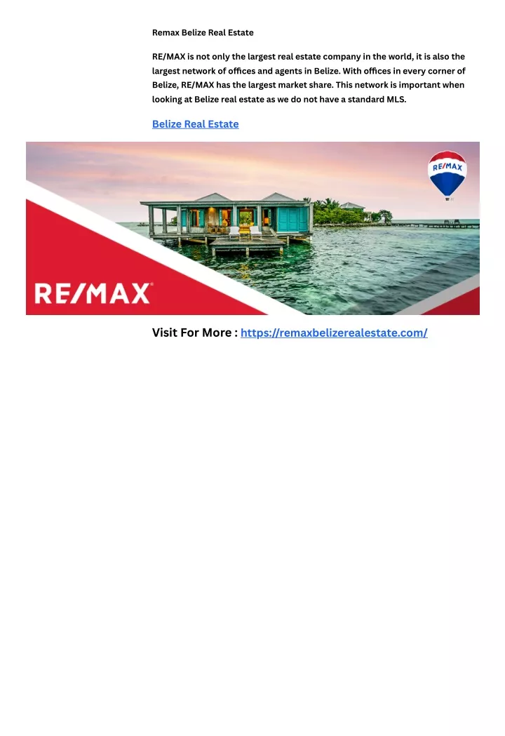 remax belize real estate