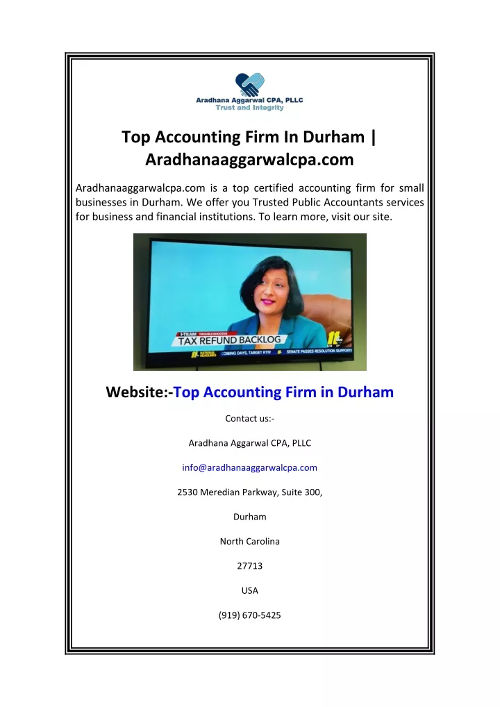 top accounting firm in durham aradhanaaggarwalcpa