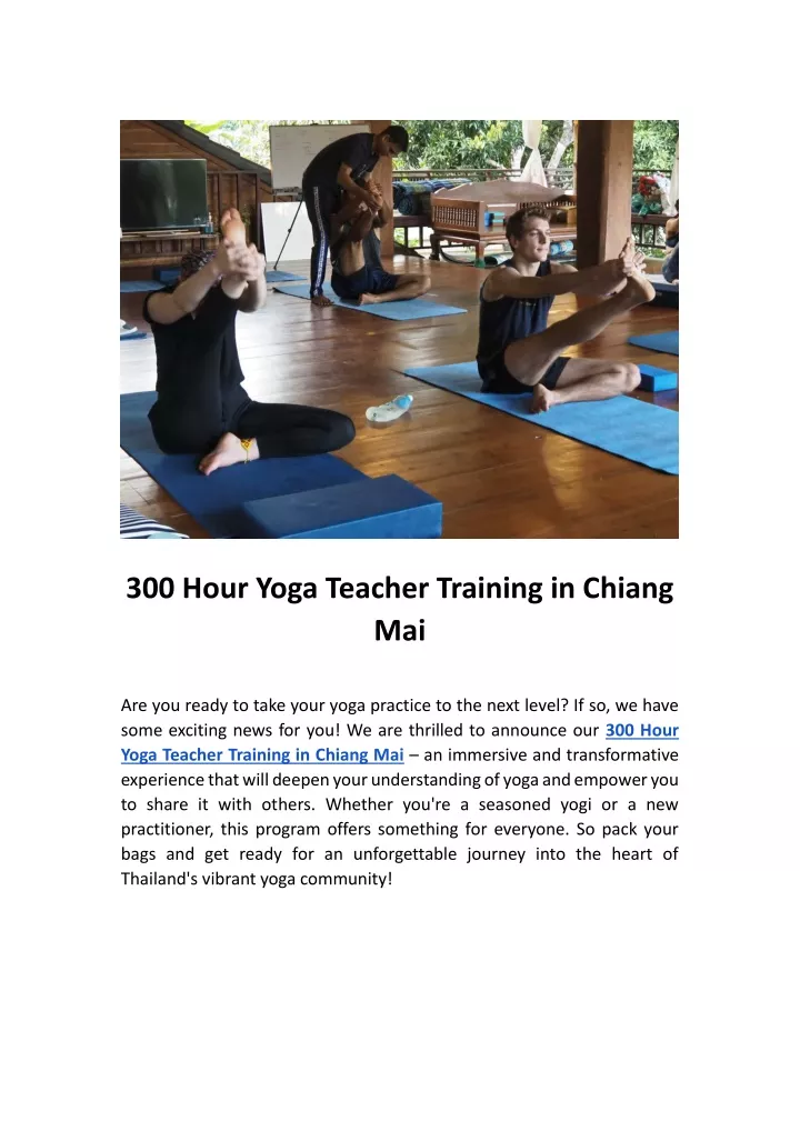 300 hour yoga teacher training in chiang mai