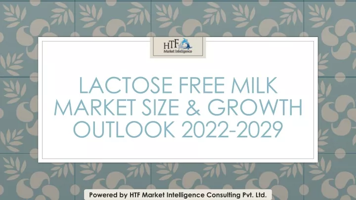 lactose free milk market size growth outlook 2022