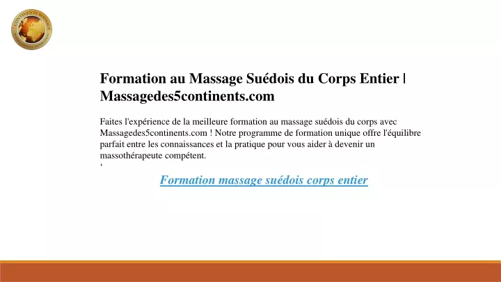 comment faire un massage du corps entier