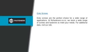 Ecko Screws | Nzfasteners.co.nz
