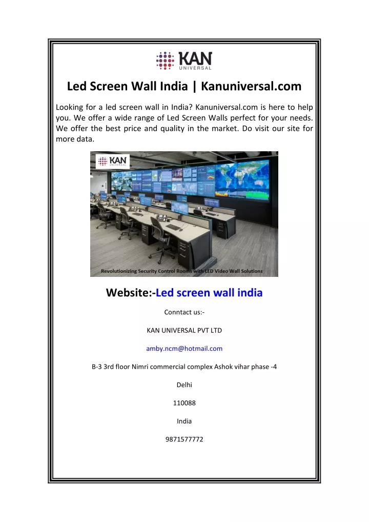 led screen wall india kanuniversal com