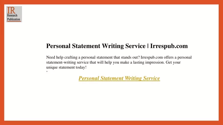 personal statement writing service irrespub