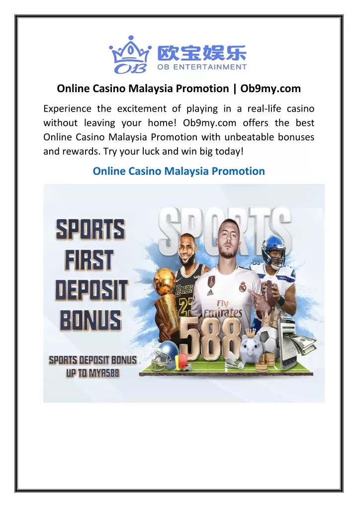 online casino malaysia promotion ob9my com