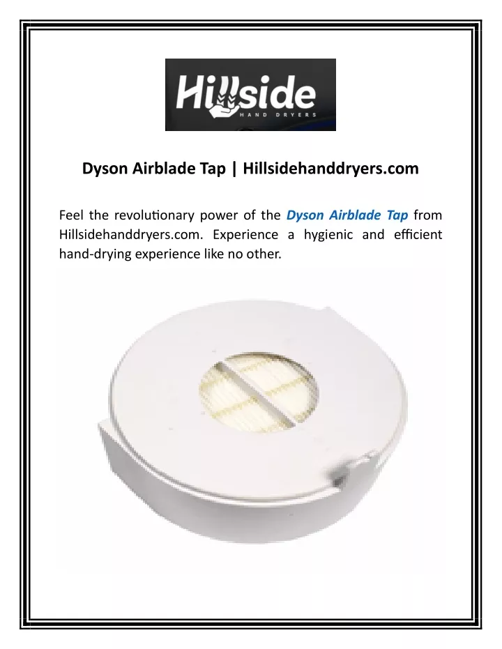 dyson airblade tap hillsidehanddryers com