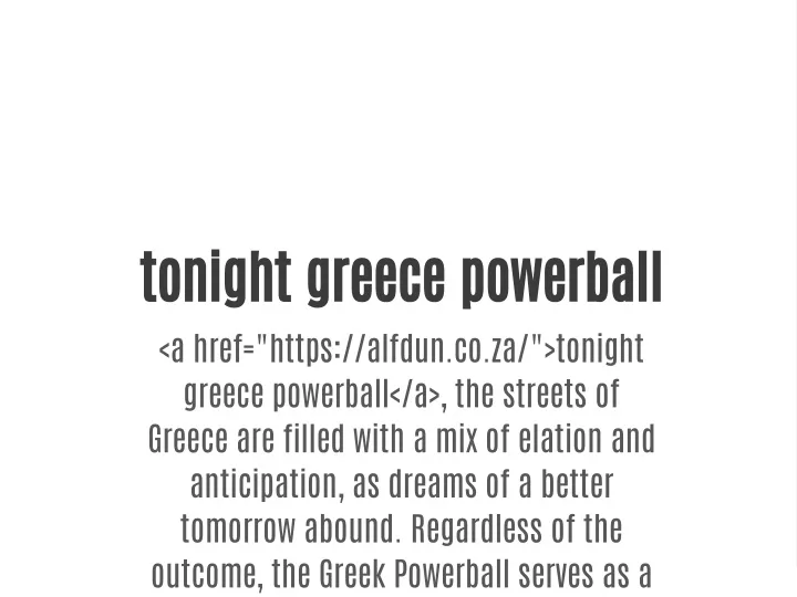 tonight greece powerball a href https alfdun