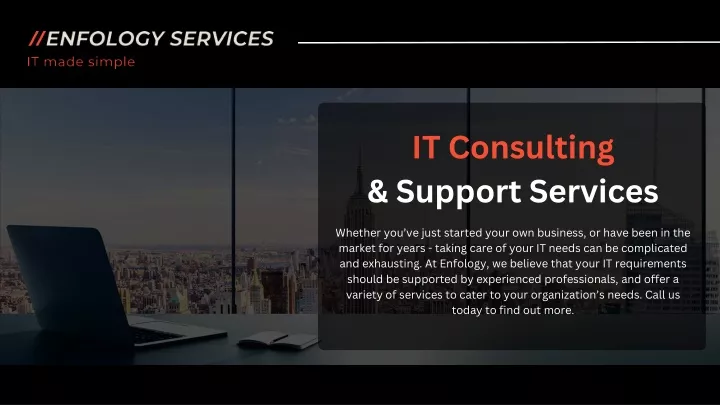 it consulting support services