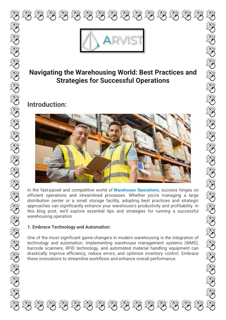 navigating the warehousing world best practices
