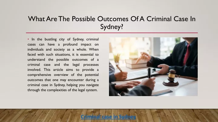 what are the possible outcomes of a criminal case