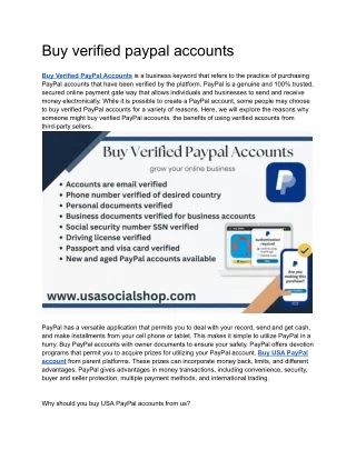 Buy verified paypal accounts