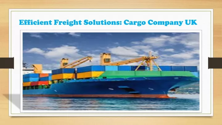 efficient freight solutions cargo company uk