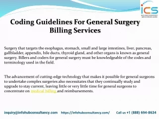 Coding Guidelines for General Surgery Billing Services