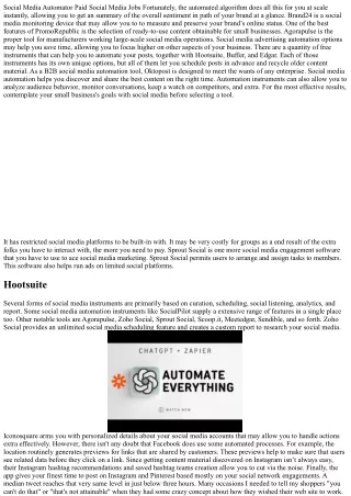 social media automator paid social media jobs