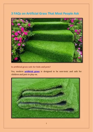3 faqs on artificial grass that most people ask