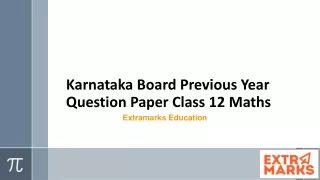 Karnataka Board 2nd PUC Previous Year Question Paper Class 12 Maths