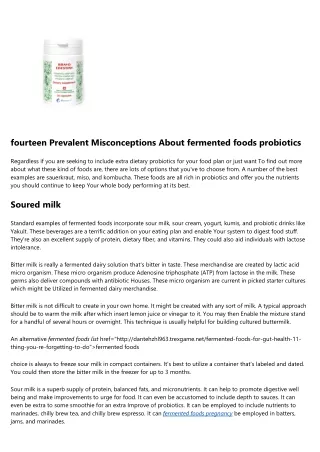 Will fermented foods for gut health Ever Rule the World?