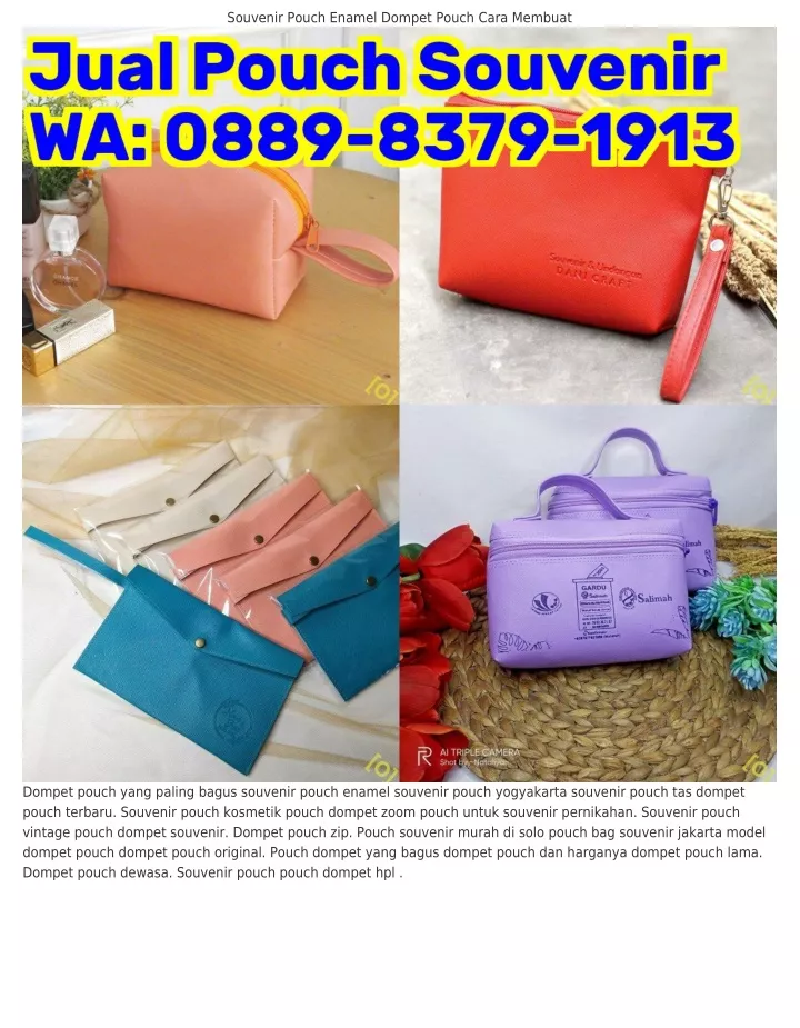 souvenir pouch enamel dompet pouch cara membuat