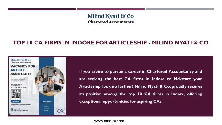 top 10 ca firms in indore for articleship milind