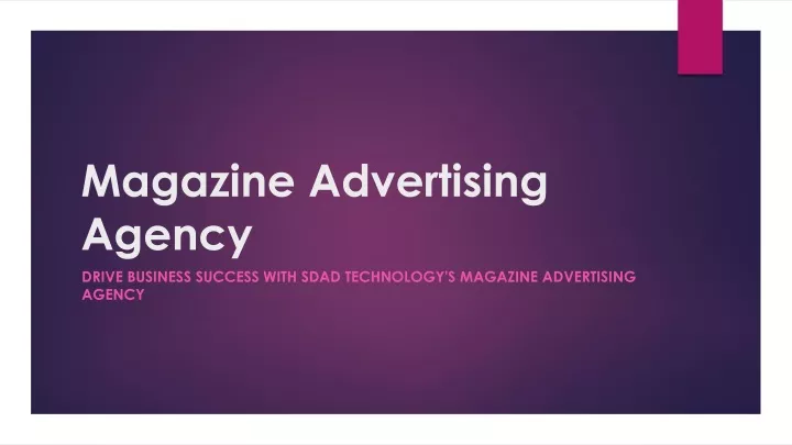 magazine advertising agency
