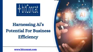 Harnessing Ai’s Potential For Business Efficiency