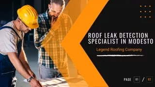 Roof Leak Detection Specialist in Modesto