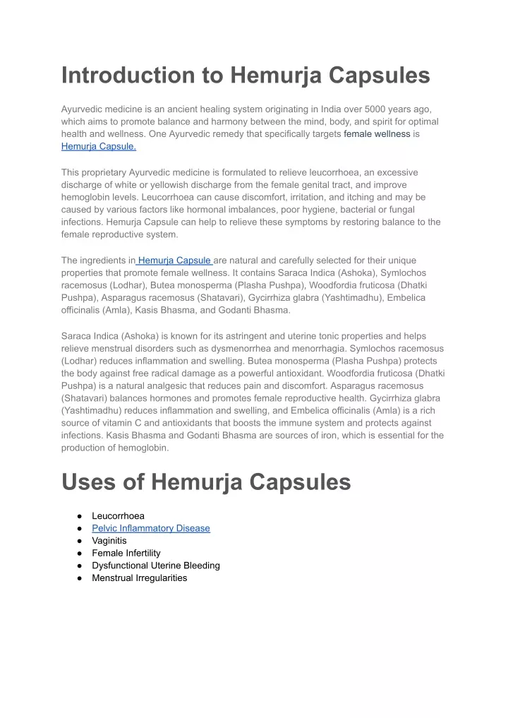 introduction to hemurja capsules