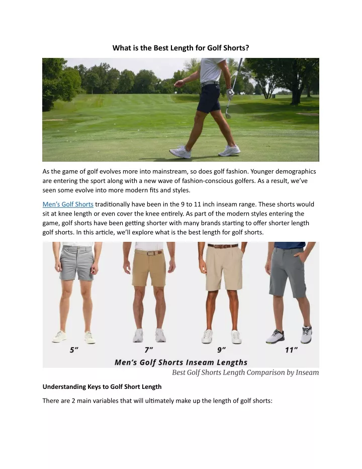 what is the best length for golf shorts