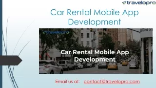 car rental mobile app development