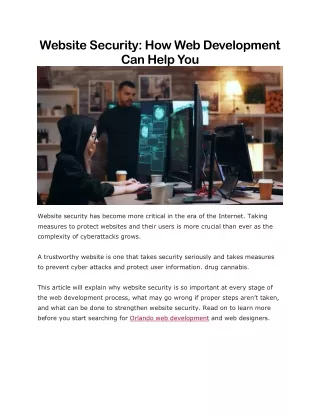 website security how web development can help you