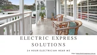 24 Hour Electrician Near Me | Electric Express Solutions