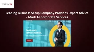 Business Setup Company in Dubai - Mark AI Corporate Services