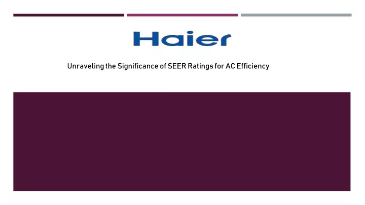 unraveling the significance of seer ratings