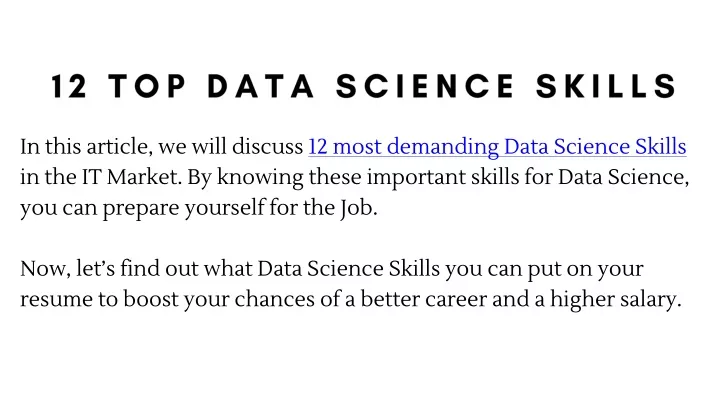 12 top data science skills