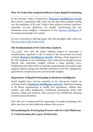 how no code data analysis software eases rapid