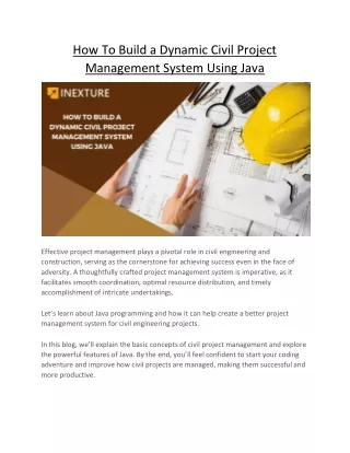 how to build a dynamic civil project management