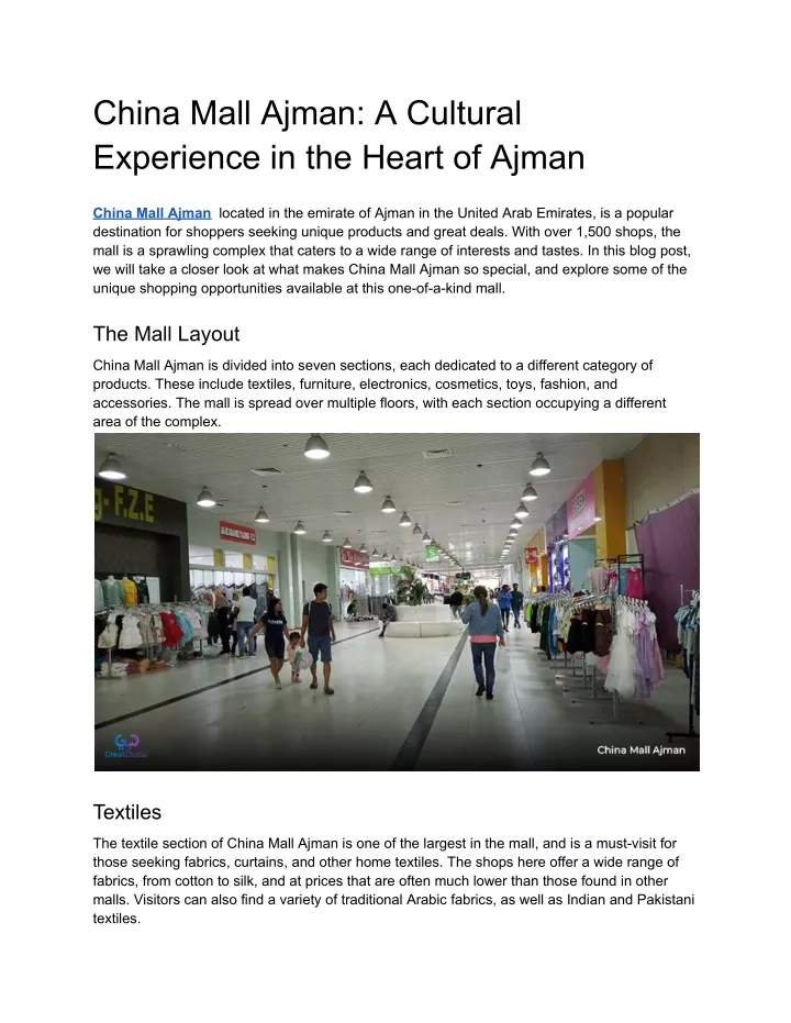 china mall ajman a cultural experience