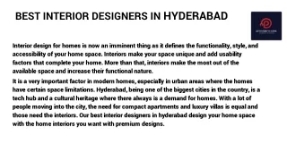 BEST INTERIOR DESIGNERS IN HYDERABAD