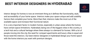 BEST INTERIOR DESIGNERS IN HYDERABAD