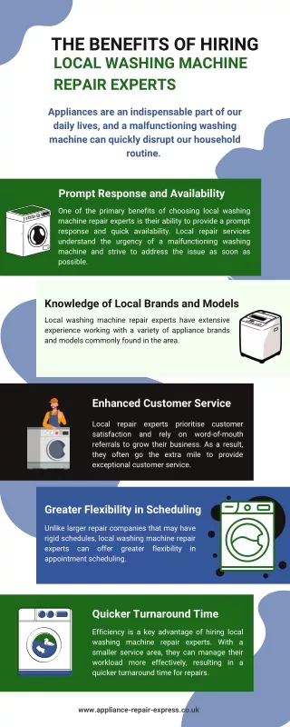 The Benefits of Hiring Local Washing Machine Repair Experts